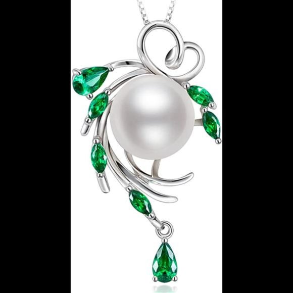 Highest Quality Sterling Sliver and Pearl Pendant Necklace - Picture 1 of 7